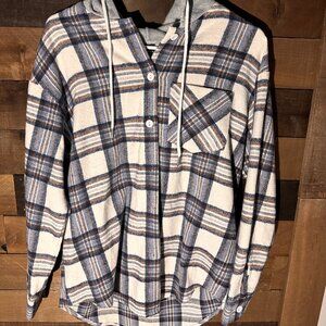 SHEIN Hooded Flannel
